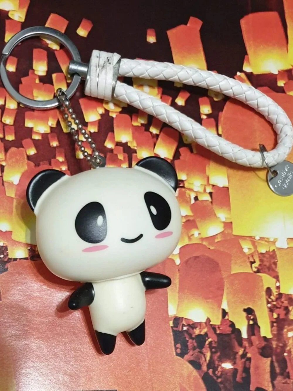 Panda Key Chain Black White Cute Key Ring Unisex Handbag Accessory Charm Gift